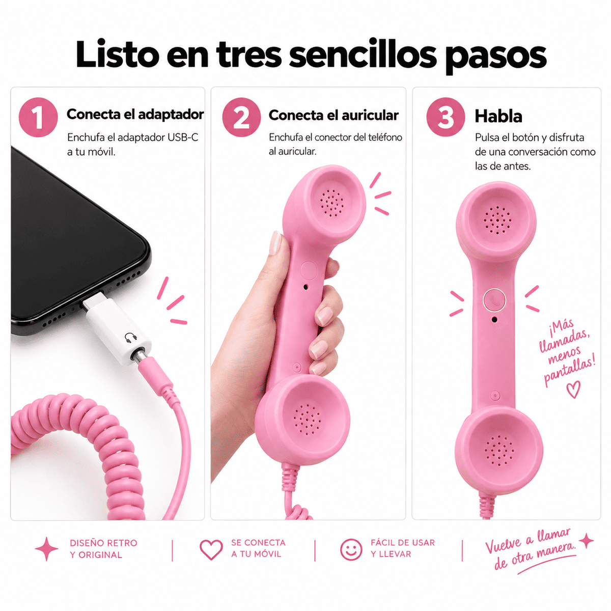 Teléfono retro para móvil